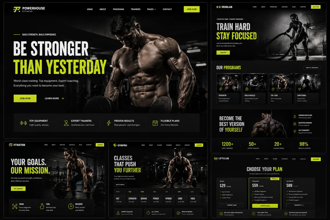 Powerhouse Fitness website designed by Prodexa, shown on desktop and mobile