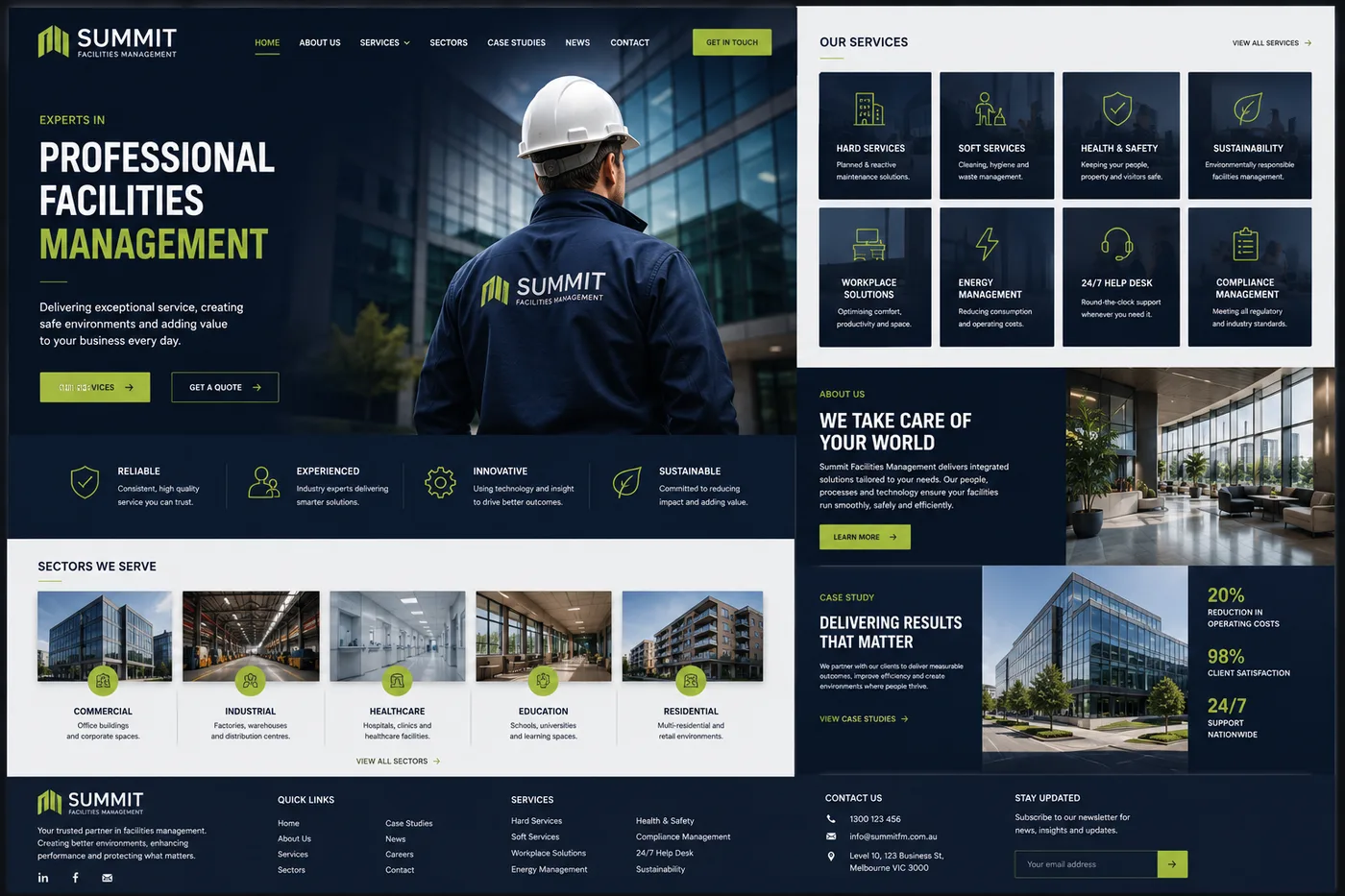Summit facilities management website design